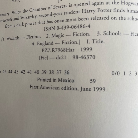 ⭐️J.K. Rowling⭐️Harry Potter And The Chamber Of Secrets 1st American Edition - Picture 5 of 8